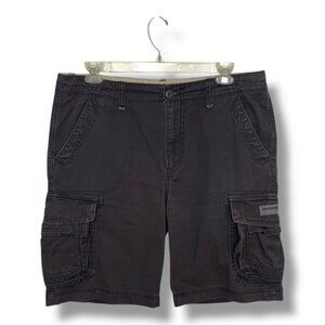Unionbay Men’s Cargo Shorts Size 36 Charcoal Gray 100% Cotton Utility Pockets